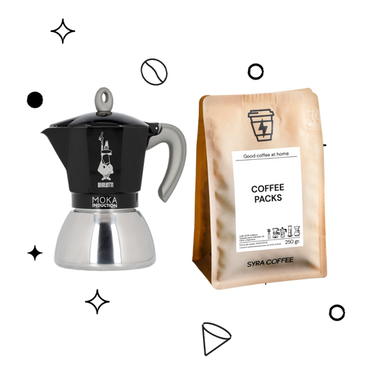 Pack Cafetera Italiana Inducción